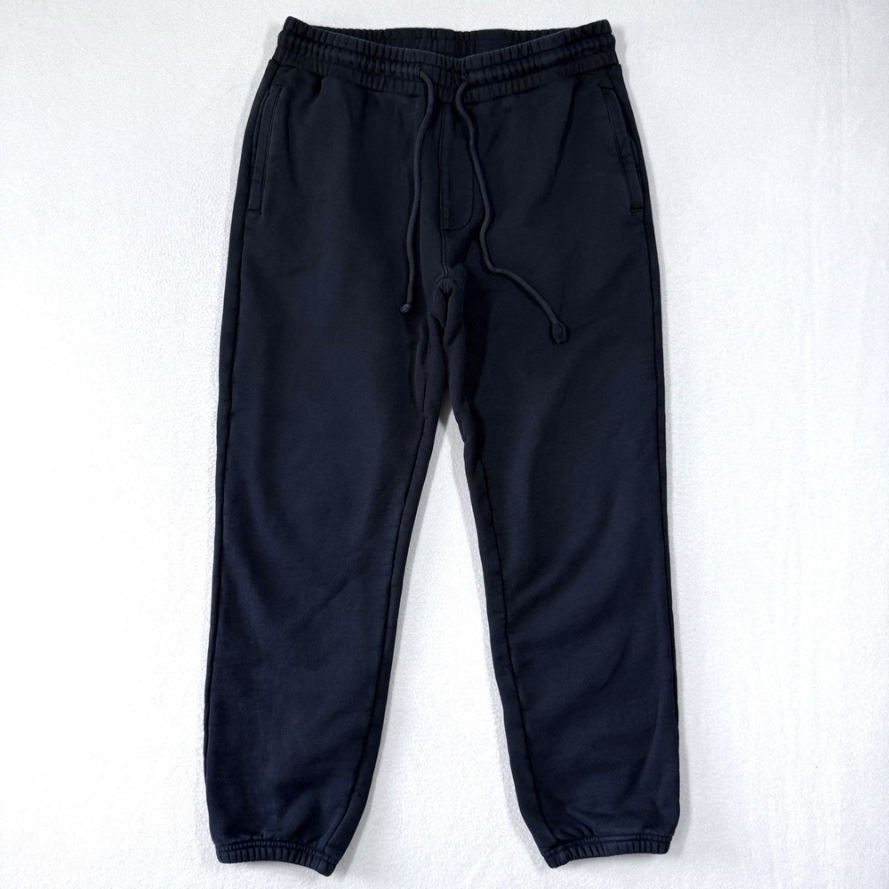 KITH Sweatpants Mens Medium Relaxed Fit Baggy Jogger Drawstring Black Minimalist